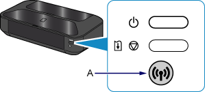 figure: Press and hold the Wi-Fi button and the POWER lamp flashes once
